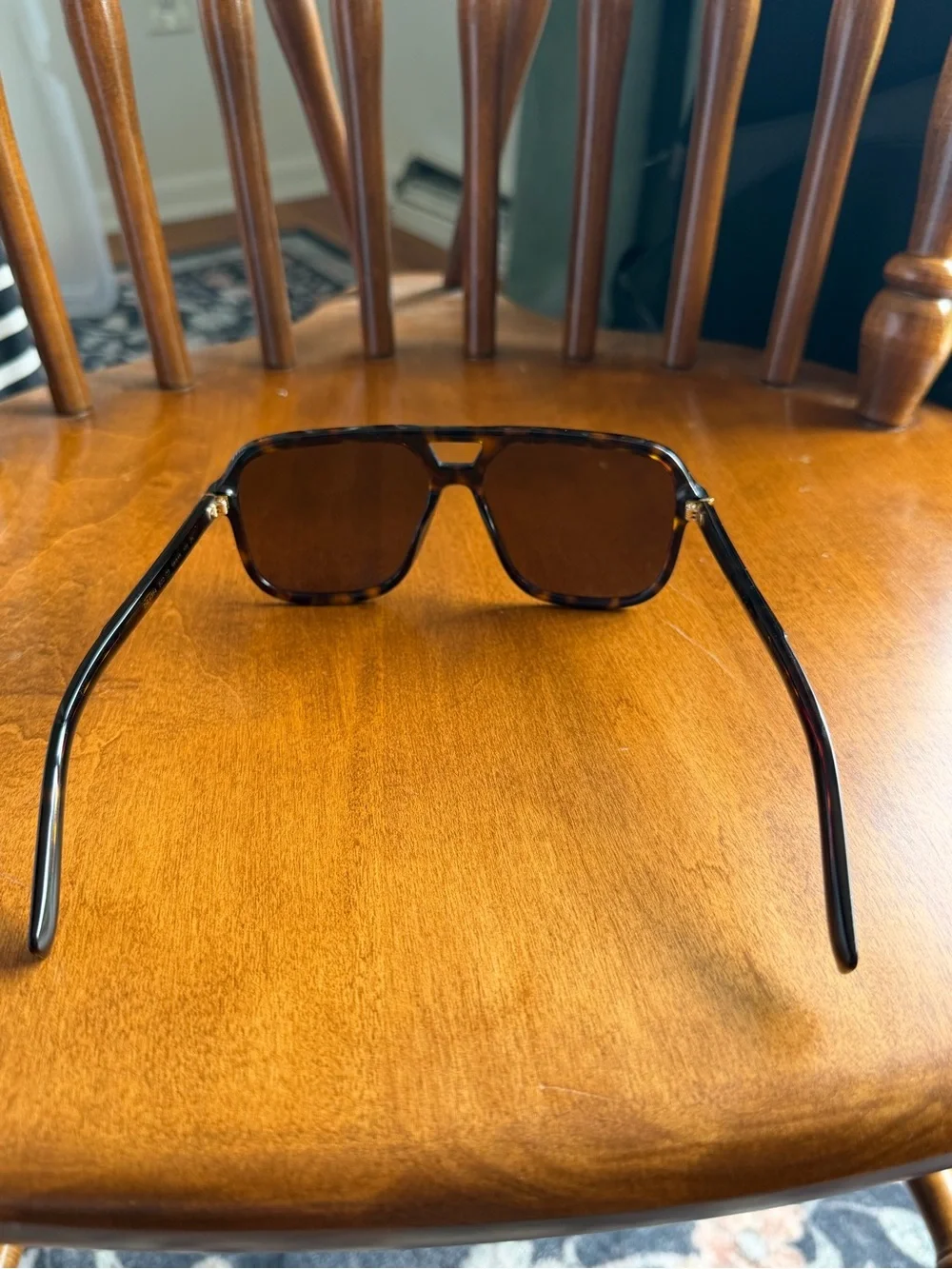 Dolce & Gabbana Tortoiseshell Frame Sunglasses with Black Lenses